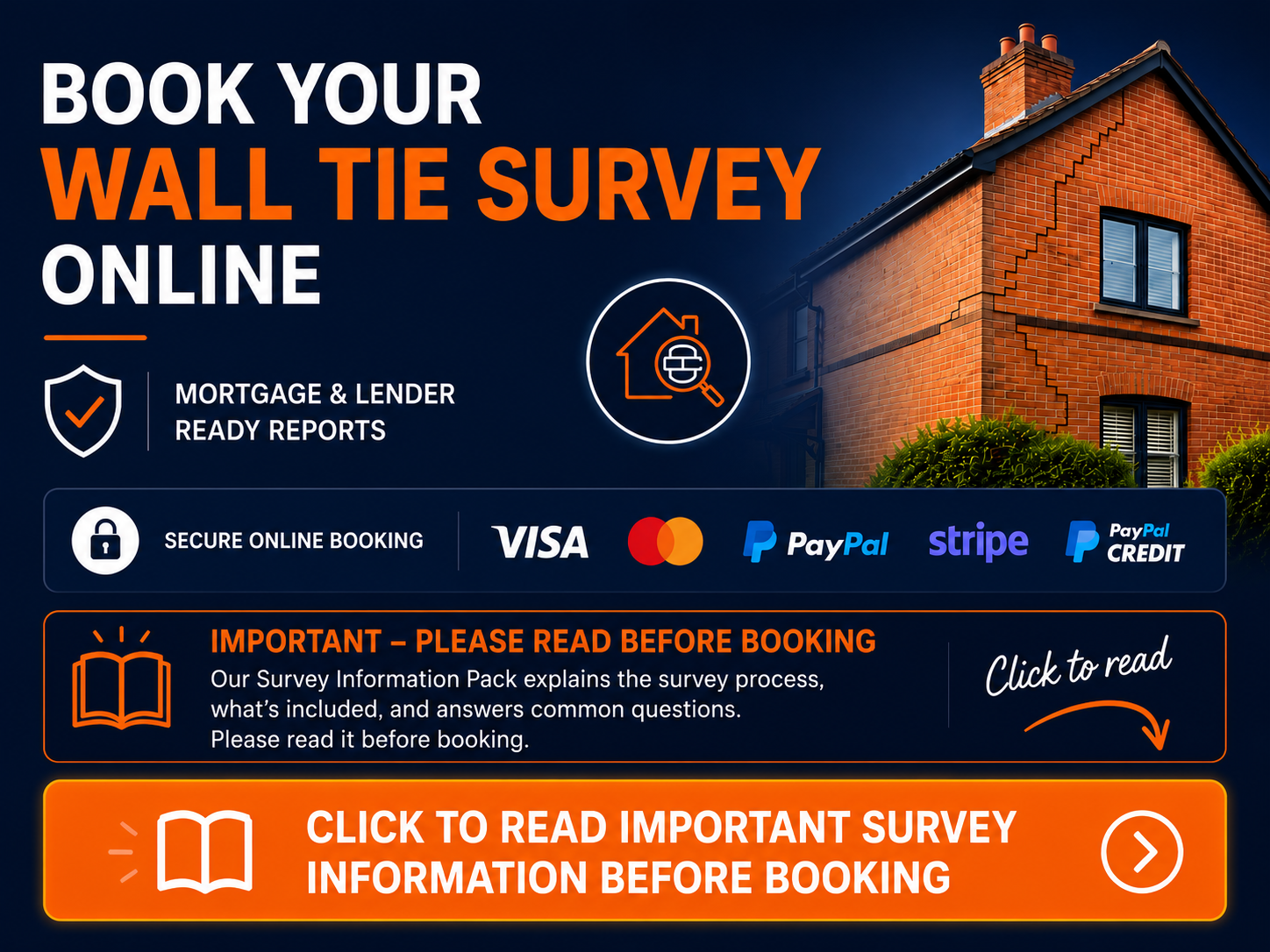 BOOK YOUR ONLINE WALL TIE SURVEY