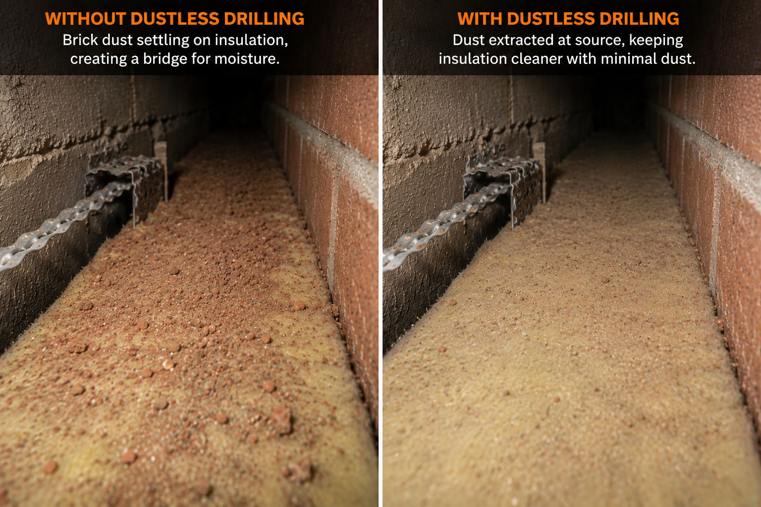 DEBRIS IN CAVITY WALL