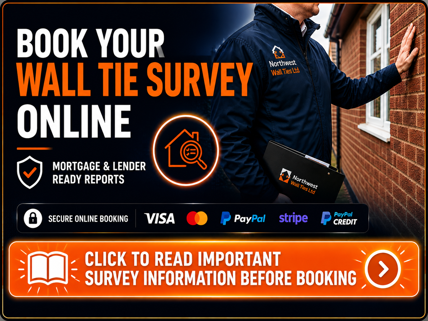 MOBILE BOOKING INFO book a wall tie survey online